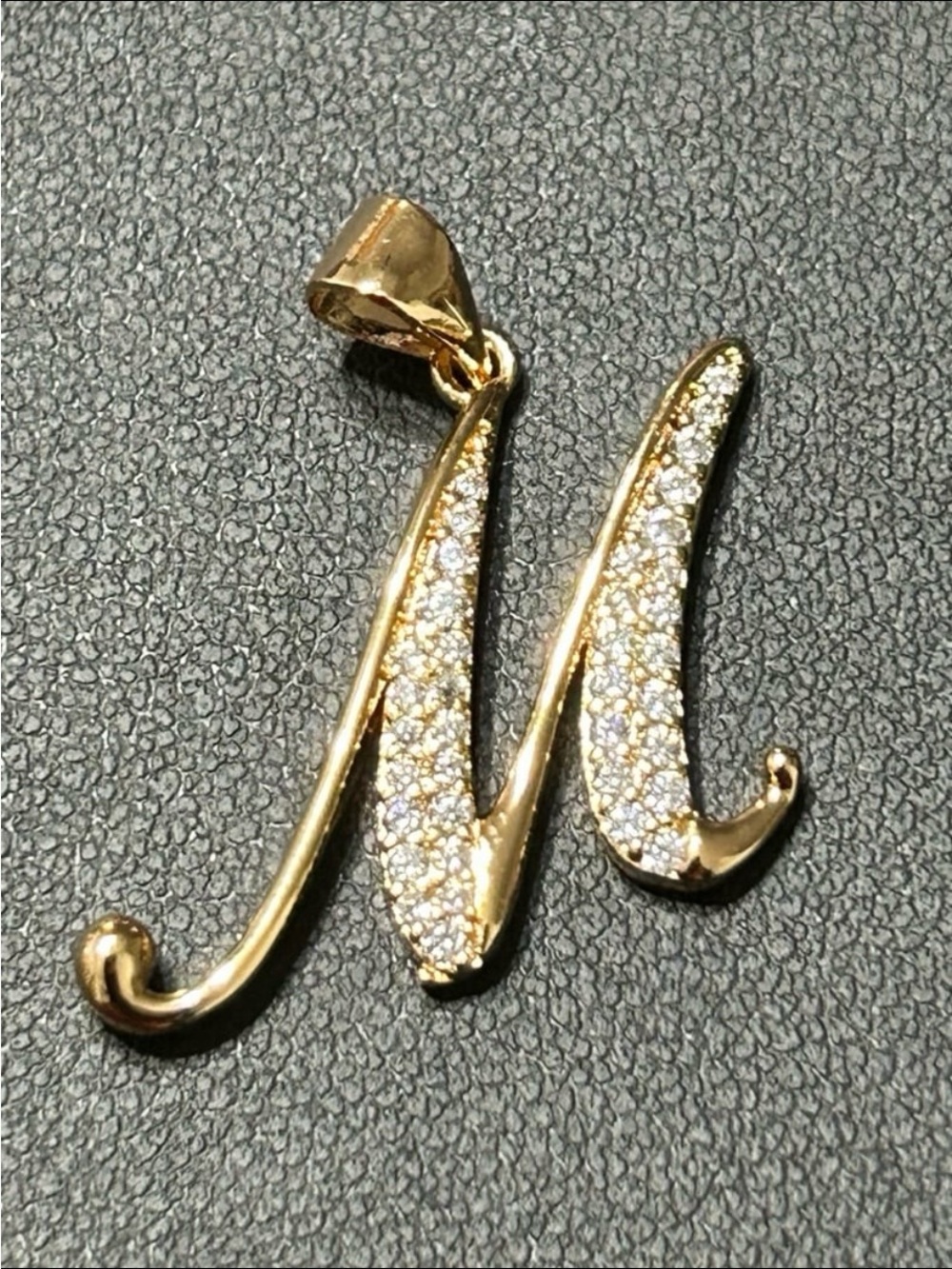New gold “M” pendant Hypoallergenic